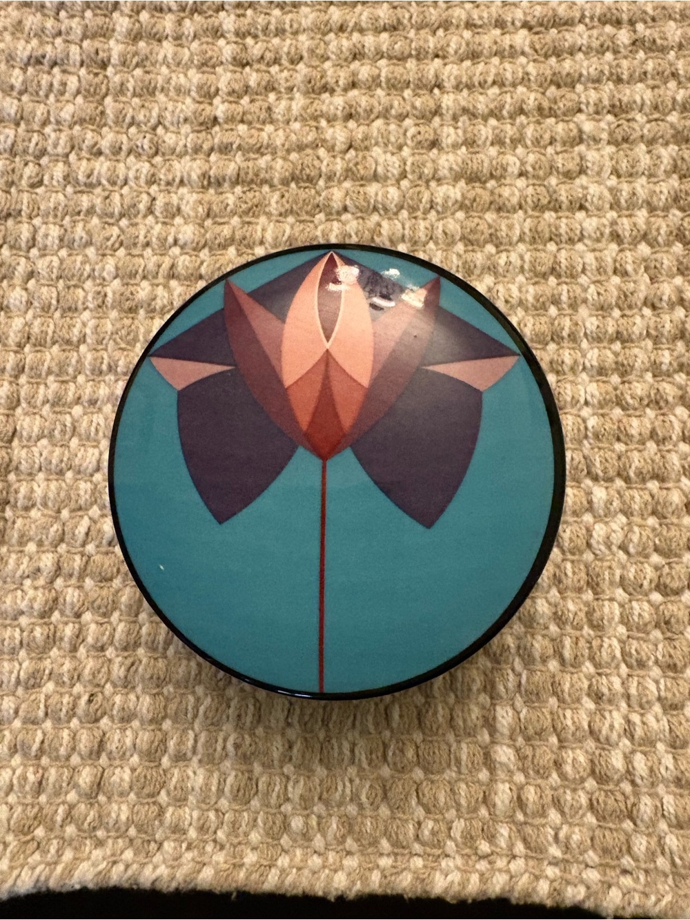 Villeroy & Boch Floral Trinket Box in Teal, Navy and Pink